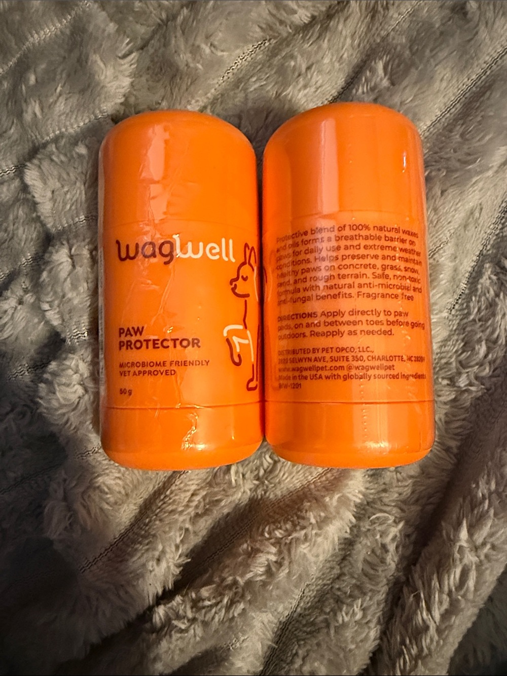 Wagwell Orange Paw Protector Balm - Moisturizing Paw Care